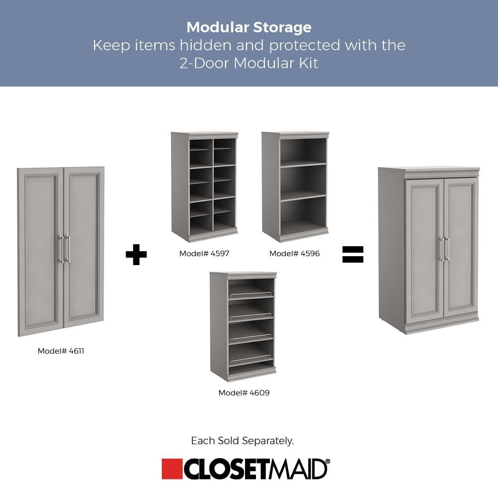 Modular Storage 21.38" W Shoe Shelf Unit with 4 Shelves