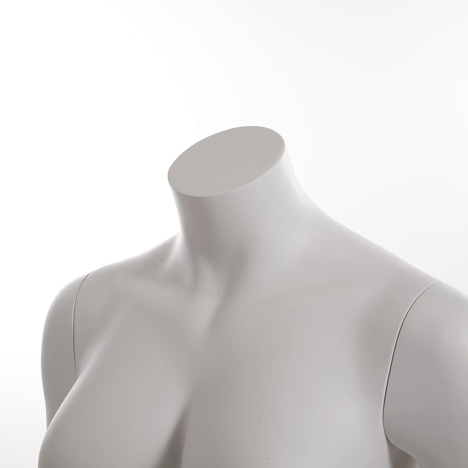 Amber Plus-Size Headless Mannequin with Matte White Finish