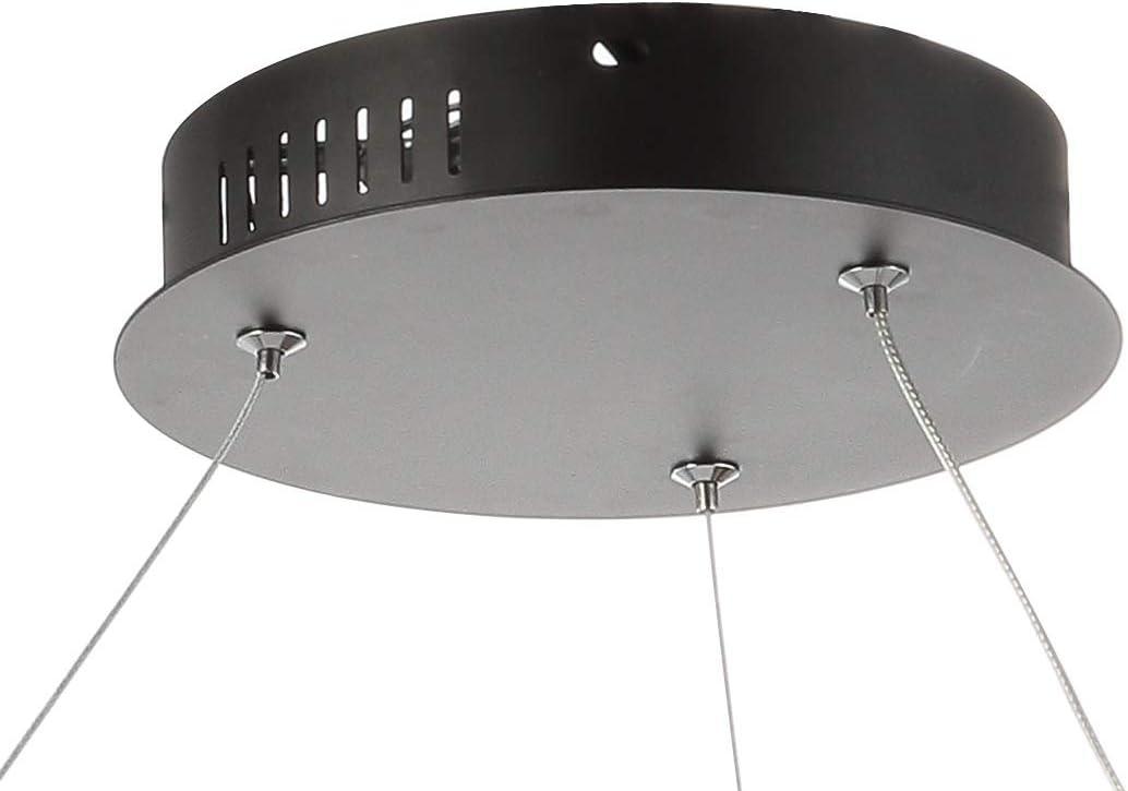 Brice 23.75″ Modern Contemporary Iron Integrated LED Pendant, Matt Black