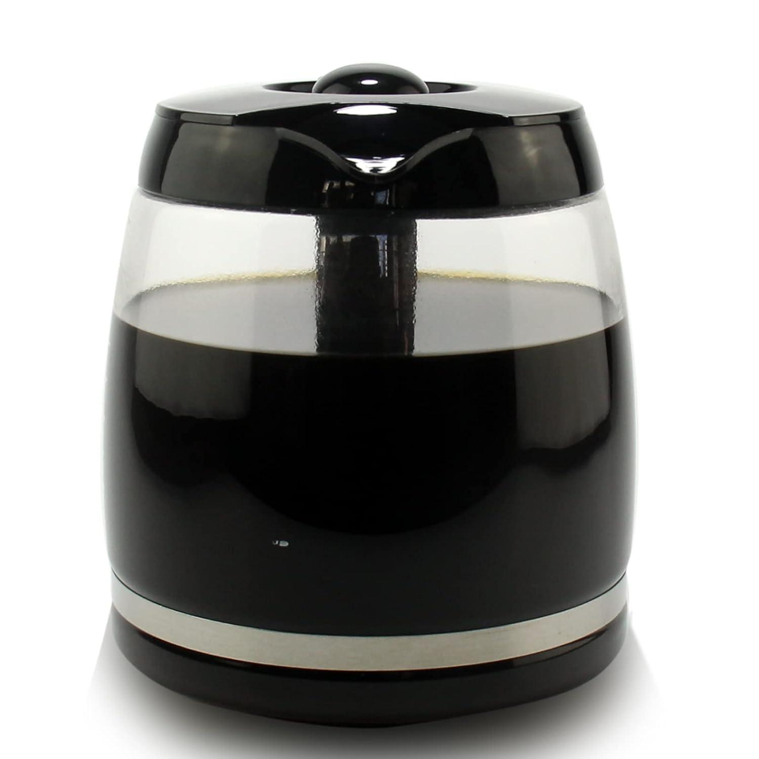 Stack man 12-Cup Replacement Glass Coffee Carafe For Cuisinart Coffee Maker Models DCC-1200, DCC-1100BK, DCC-2650, CHW-12, CHW-12P1, DGB-550BK, DGB-550BK1, DGB-625BC, DGB-700BC, And SS-12 | Part# DCC-1200PRC