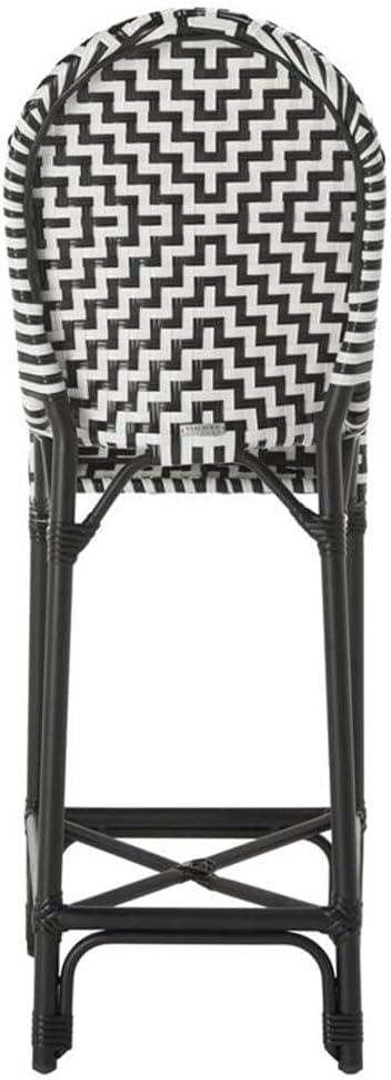 Tilden Barstool - Black/White - Safavieh