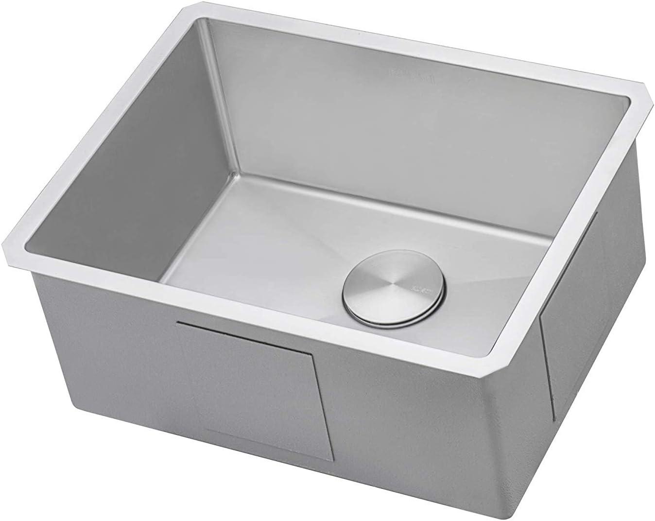 Ruvati Bar Prep Sink Narrow Trough Undermount 16 Gauge Stainless Steel Single Bowl