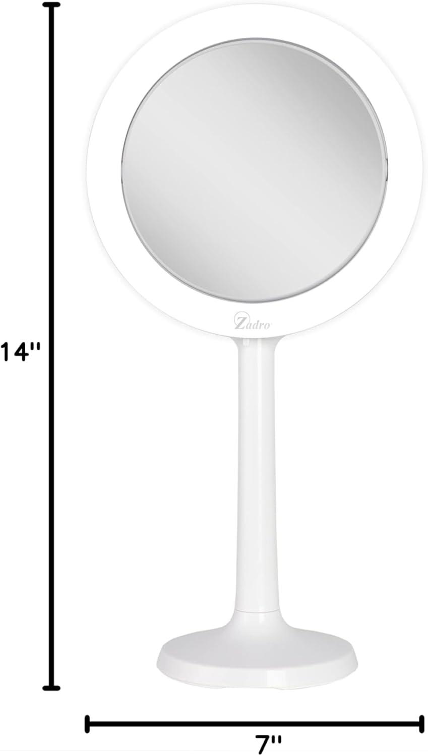 Zadro Hudson LED Lighted Makeup Mirrors w/ Magnification & Suction Cup