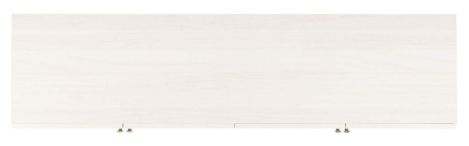 Piran 4 Door 2 Shelf Media Stand - MED9611 - Bleached White/Gold - Safavieh