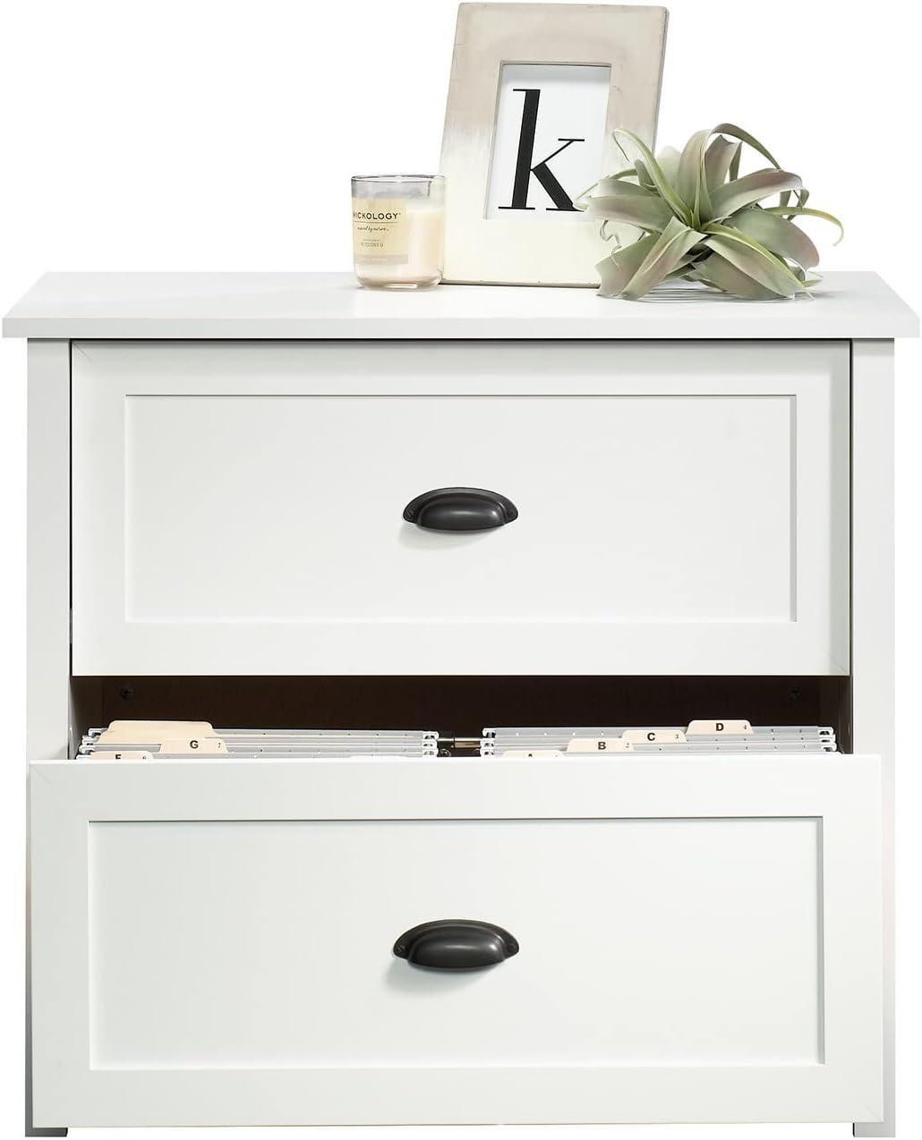 Soft White 2-Drawer Legal Size Lateral File Cabinet