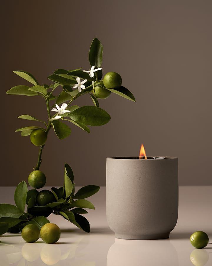 Neroli Leaf Scented Green Soy Candle in Ceramic Vessel