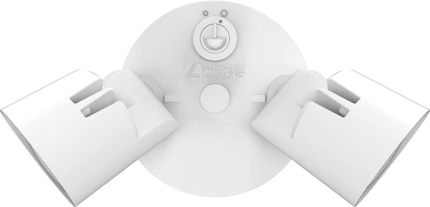 Lithonia Lighting 2 - Head Hardwired Dusk to Dawn Outdoor Security Flood Light