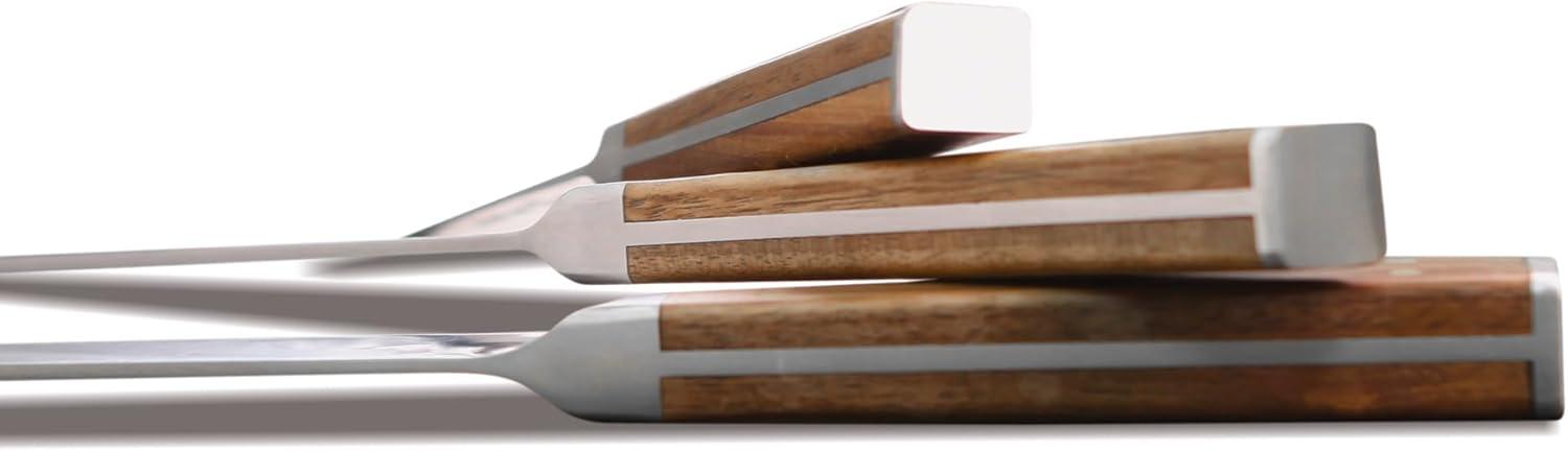 Schmidt Brothers Cutlery Schmidt Brothers™ Cutlery Walnut & Brass 6 Piece Knife Block Set & Reviews | Wayfair