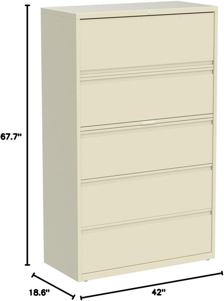 Fortress 42'' Wide 5 -Drawer Steel File Cabinet