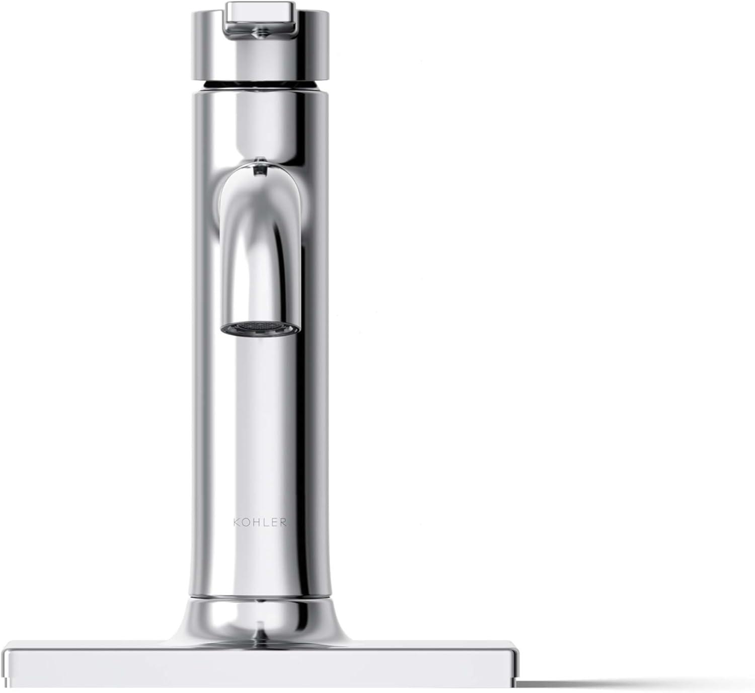 Polished Chrome Single-Handle Bathroom Sink Faucet