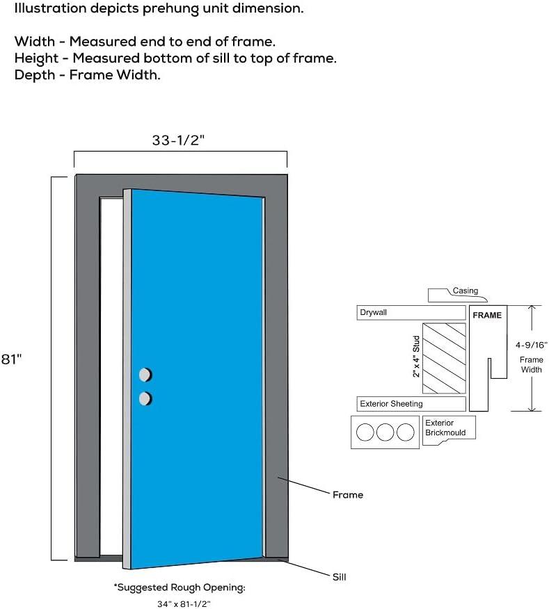 Clear Glass 80'' Paneled Fiberglass Front Entry Doors