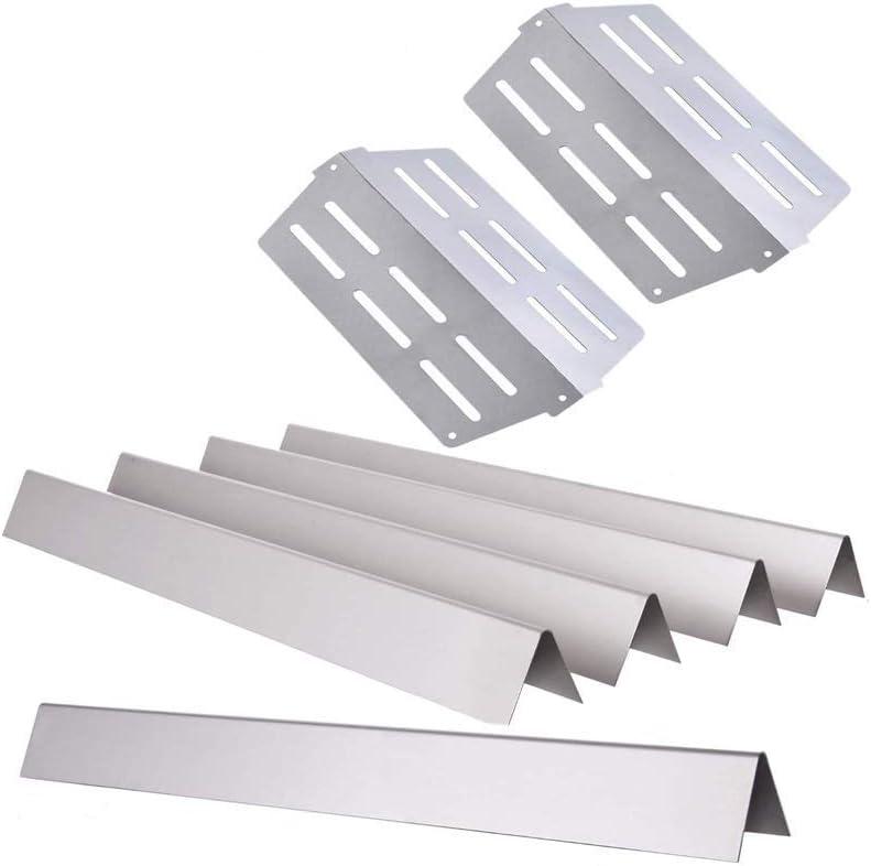 GasSaf 17.5 Grill Flavorizer Bars Heat Deflector for Weber Genesis Parts 310, Flavor Bar for Weber Genesis 300 310 320 330 EP310 EP320 EP330 (Front Knob 2011-Newer) Grill Parts Heat Plates 7620 7622