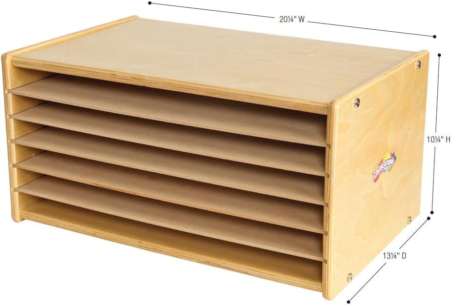 Birch Plywood 6-Compartment Paper Storage Organizer