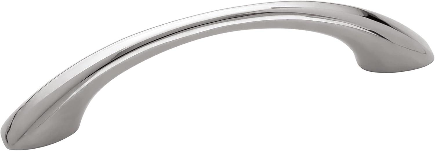 Polished Chrome 3-3/4 Inch Modern Cabinet Pull