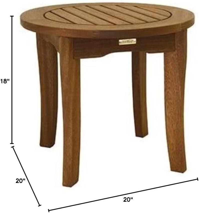 Outdoor Interiors  20 in. Round Eucalyptus End Table