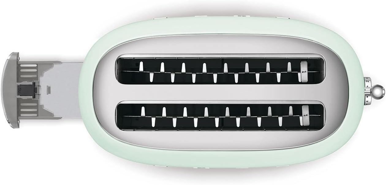 SMEG Pastel Green 4-Slice Long Slot Retro Toaster