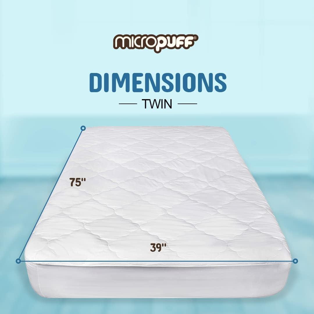 Micropuff Soft and Comfortable Mattress Pad - Durable Fabric - Odorless Filling - 100 GSM