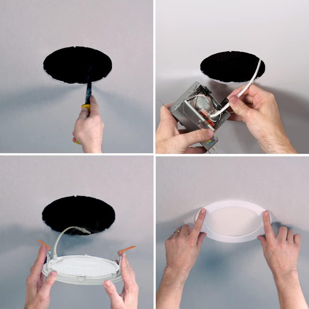 6-Inch White Ultra-Thin LED Round Downlight