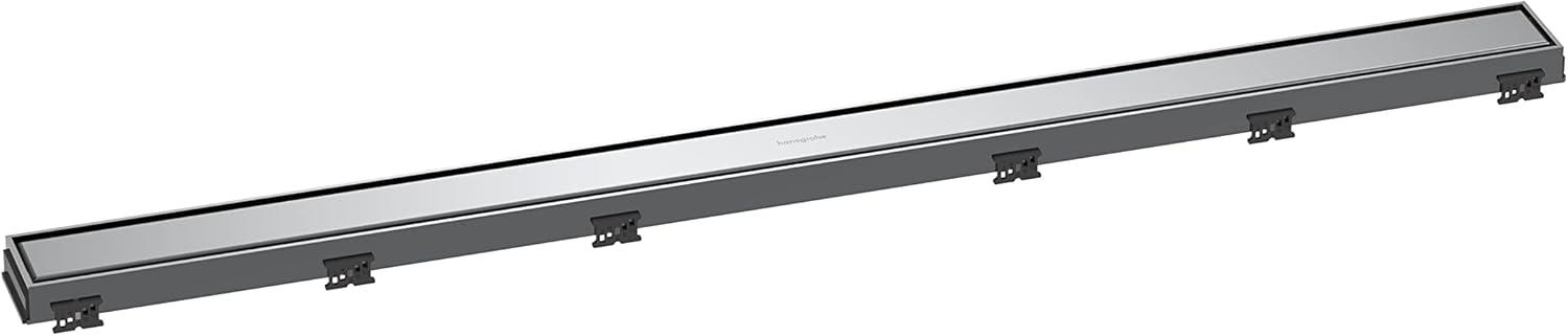 Hansgrohe Chrome Stainless Steel Linear Shower Drain with Adjustable Frame