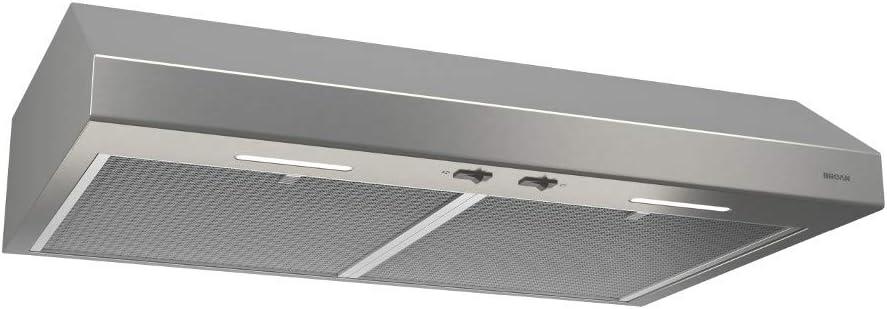 Broan NuTone 30" Stainless Steel 300 CFM Convertible Under Cabinet Range Hood with Mesh Filter