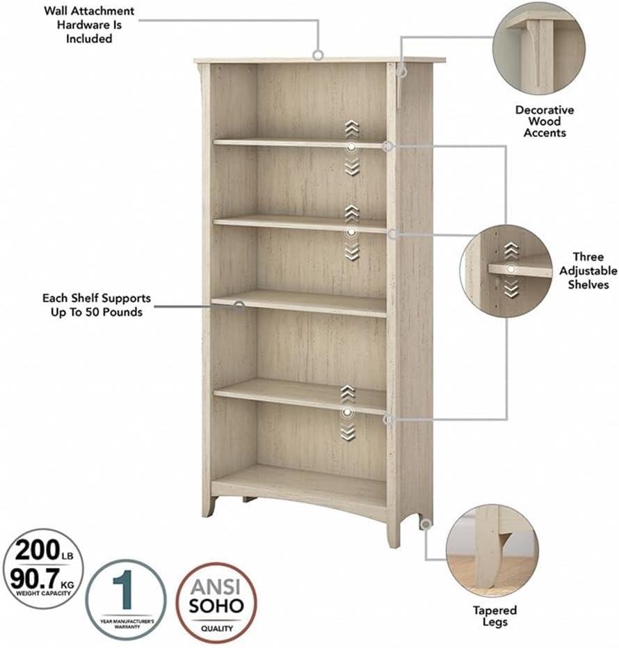 Khadesha Tall 5 Shelf Bookcase - Set Of 2