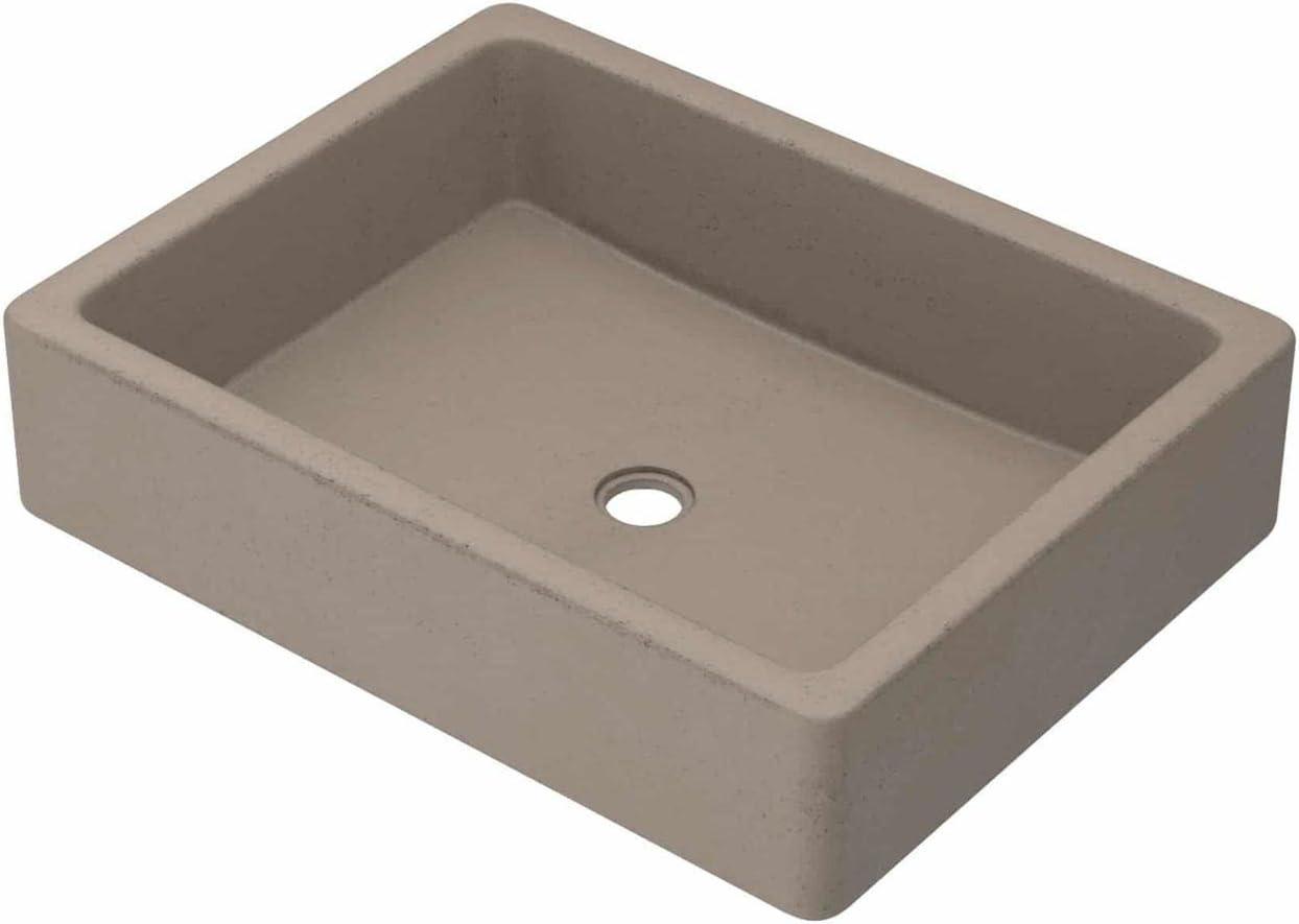 NativeStone Stone Handmade Rectangular Undermount Bathroom Sink