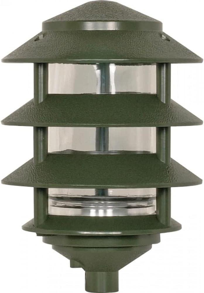 Green Die-Cast Aluminum 3-Tier Pathway Light