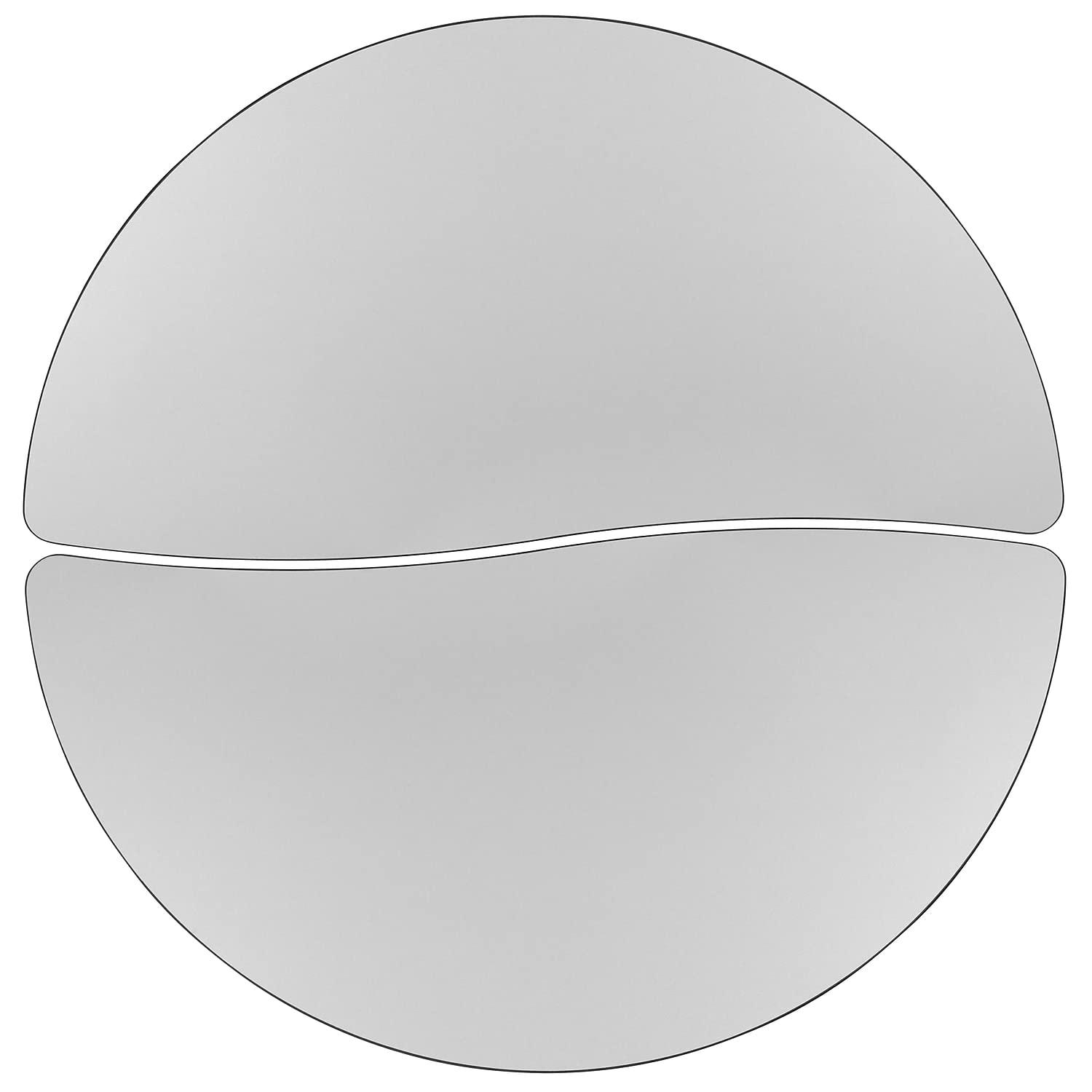 Flash Furniture Goddard Half Circle Wave Collaborative Adjustable Height Activity Table