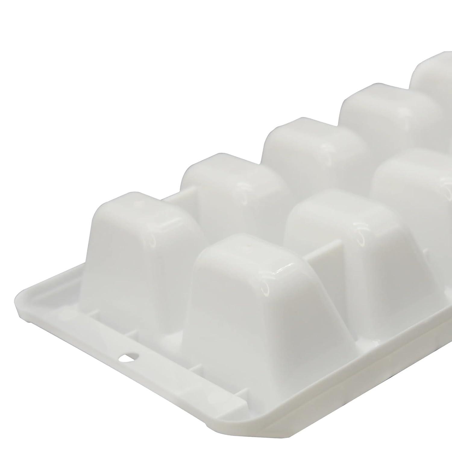 Ice Tray Easy Release White Ice Cube Trays, 16 Cube (Pack of 2) (2867-WHT-2)