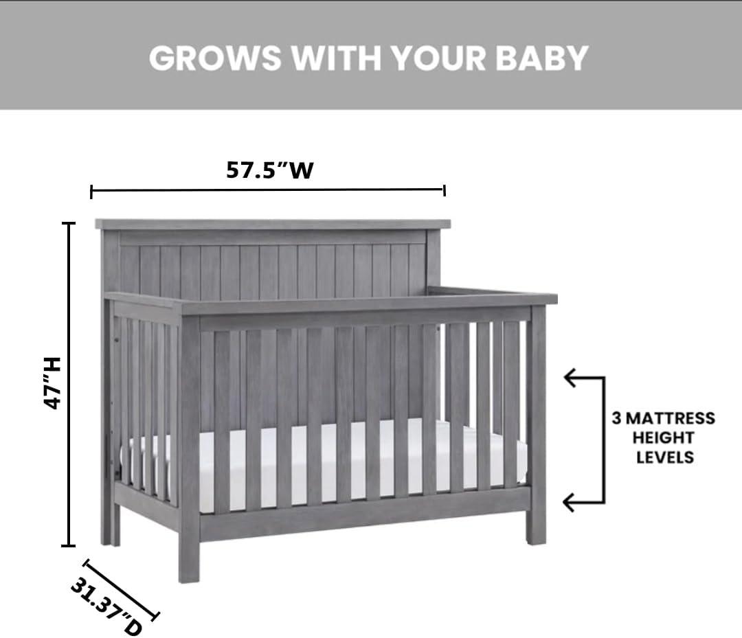 Soho Baby Everlee 4 in 1 Convertible Crib