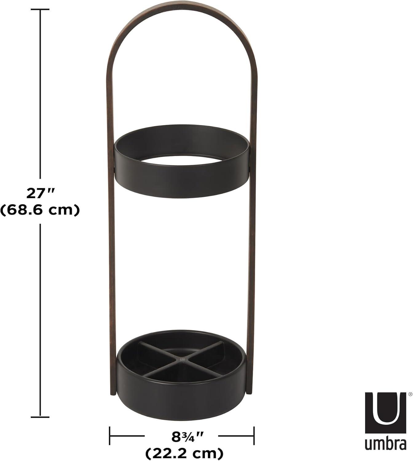 Bellwood Resin-Based Water-Resistant Umbrella Stand with Wood Veneer