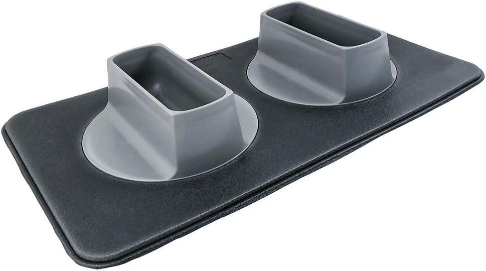 Flipo Ear Clear Innovative Pet Feeding Station With 2 Gray Bowls - Promotes Natural Eating Posture