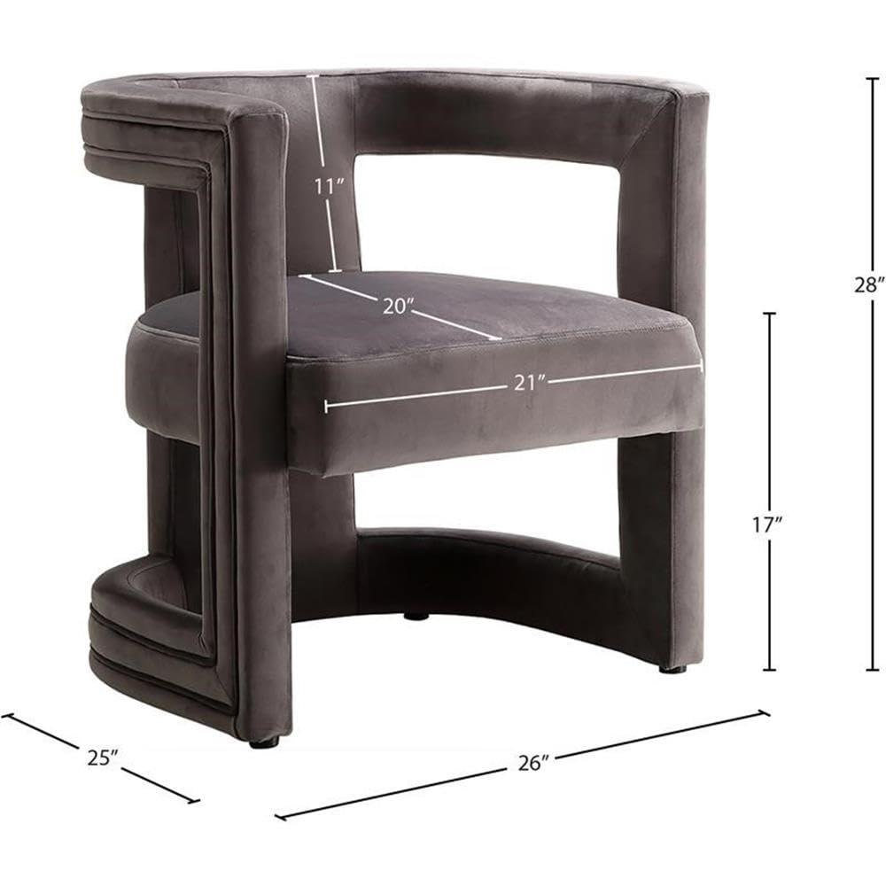 Meridian Furniture Blair Pink Velvet Accent Chair
