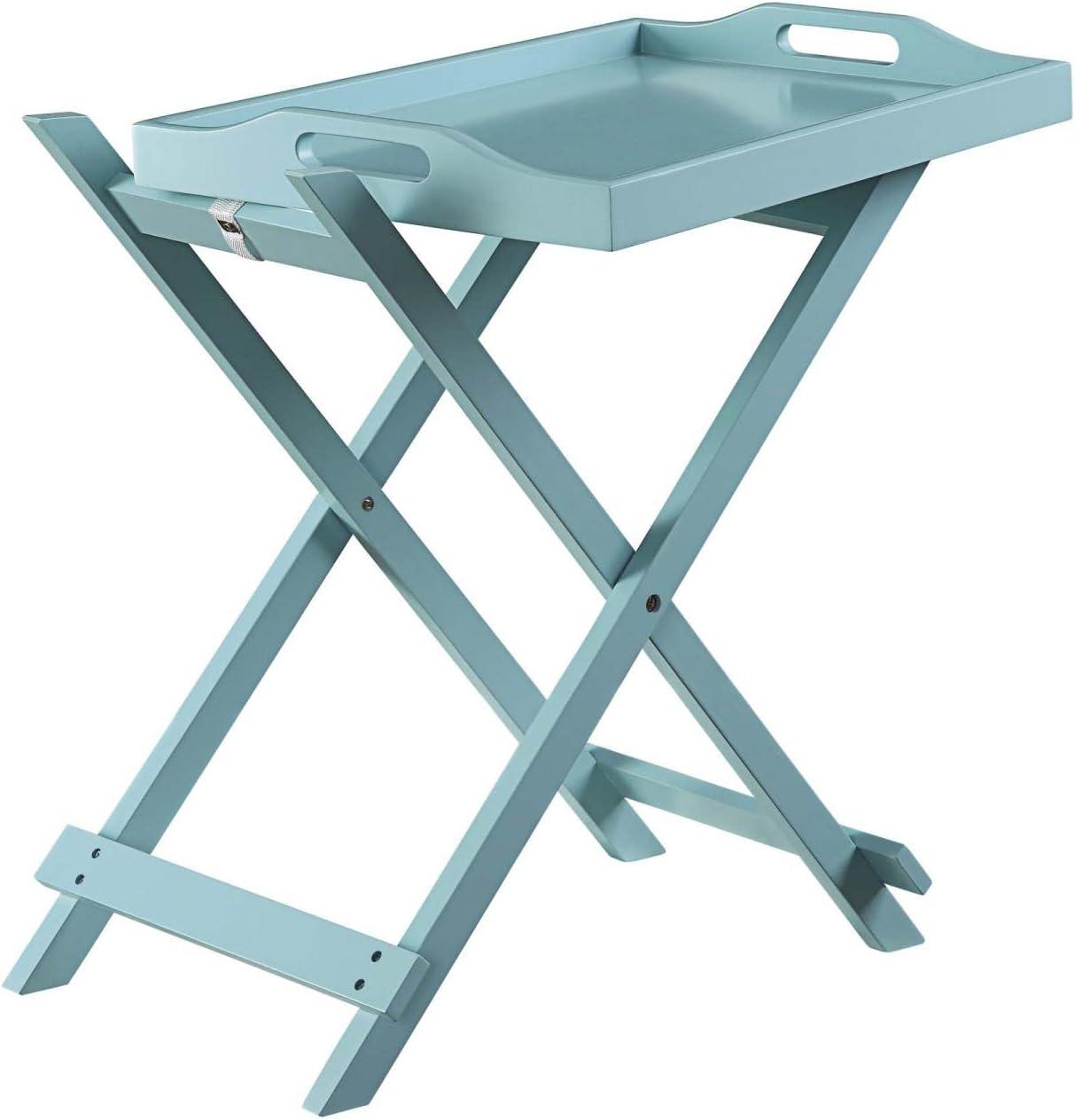 Sea Foam 22" Contemporary MDF Folding Tray Table