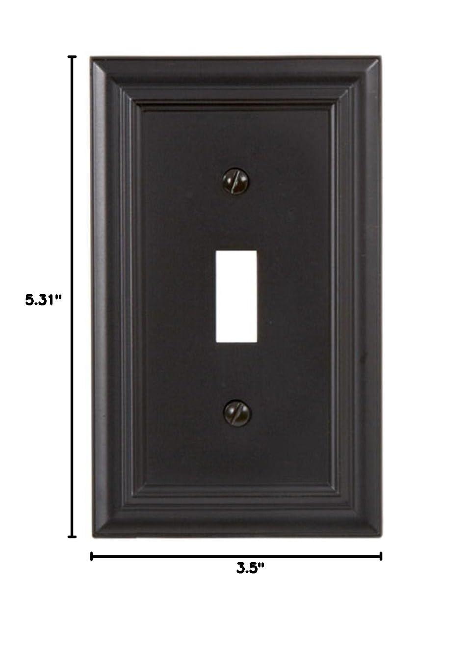 Continental 1 Gang Toggle Metal Wall Plate - Oil-Rubbed Bronze