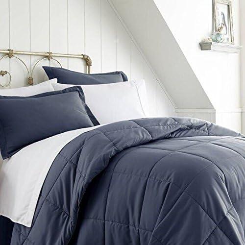 Navy Twin Down Alternative Microfiber Bed in a Bag Set