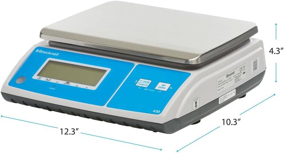 Brecknell Model 430 Digital Portion Control Scale White/Silver/Blue 30 Lbs. Capacity 430-30