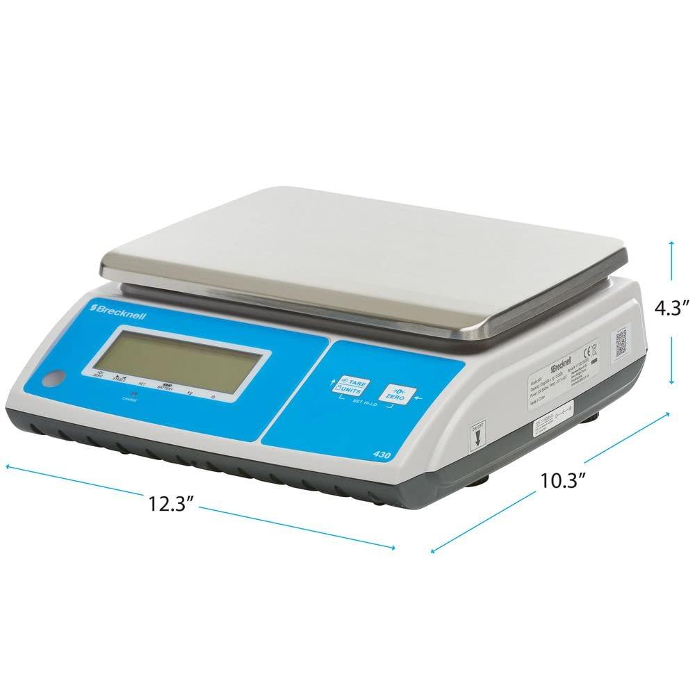 Brecknell Model 430 Digital Portion Control Scale White/Silver/Blue 30 Lbs. Capacity 430-30