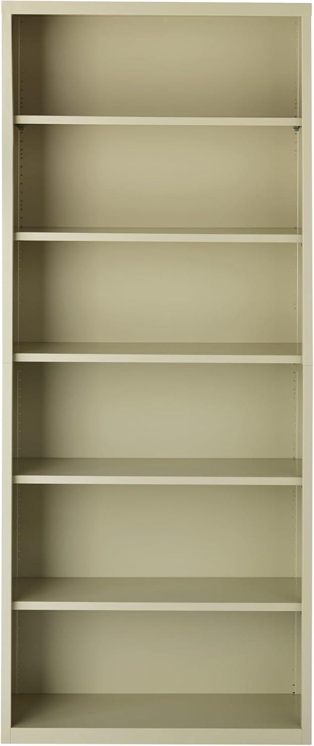 Lorell Steel Bookcase 6-Shelf 34-1/2"x13"x82" Putty 41293