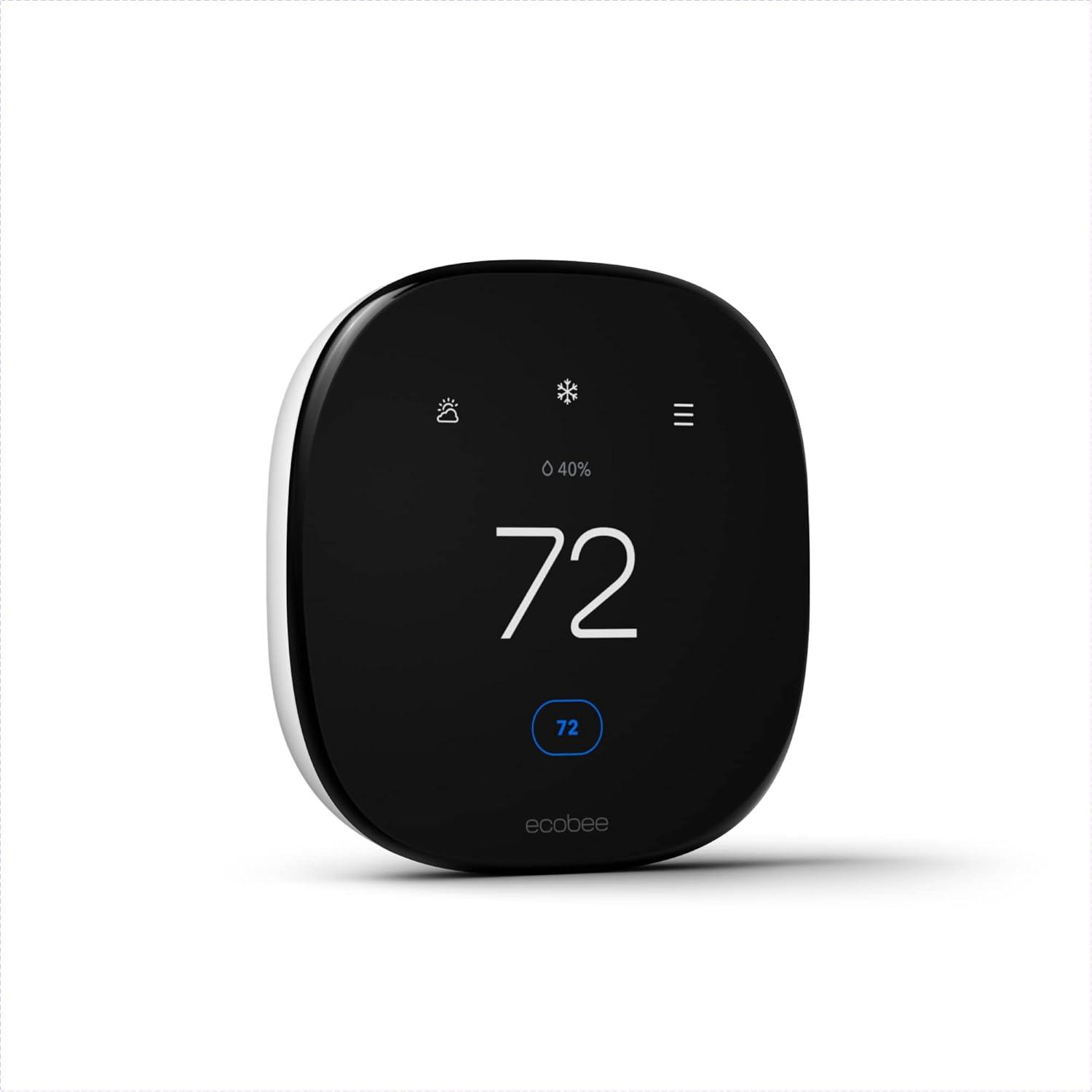 ecobee Smart Thermostat Enhanced: Energy Star Certified, Compatible with Alexa & Google Assistant, 3-Year Warranty