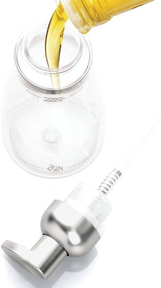 iDesign - Brushed Nickel - Plastic - Soap Dispenser - Clear