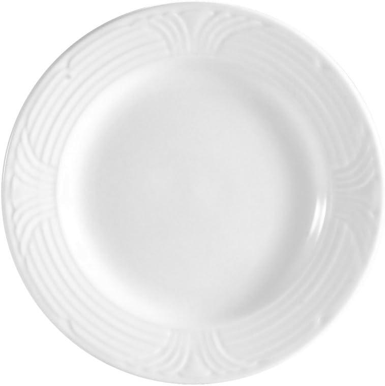 Super White Porcelain 7.5-Inch Chip-Resistant Salad Plate