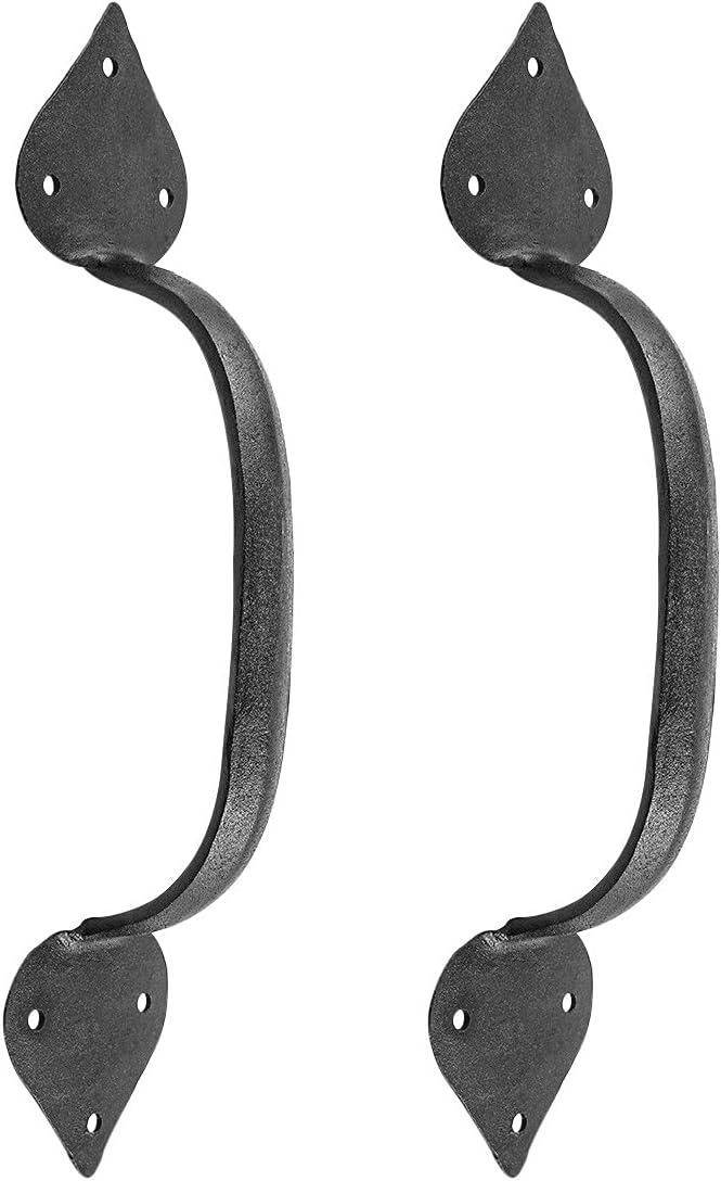 Renovators Supply Cabinet Handles 5.24" Black Wrought Iron Pull Handle Antique Colonial Birdcage Style Drawer and Dresser Door Handles w/Screws Pack of 2