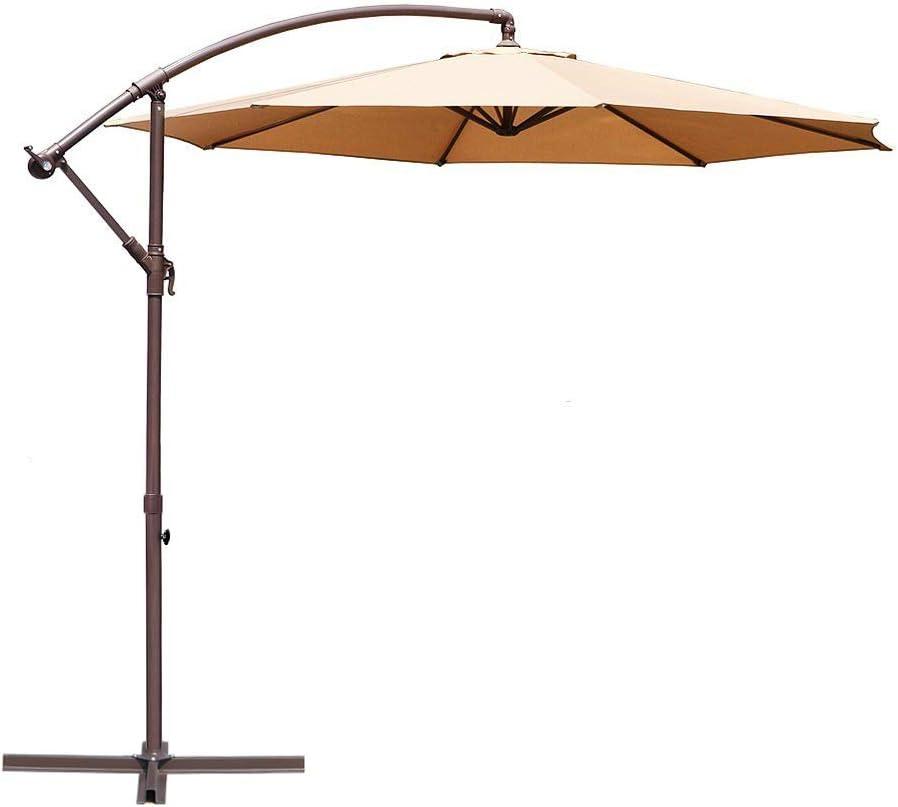10ft Nude Steel Octagon Cantilever Side Post Umbrella