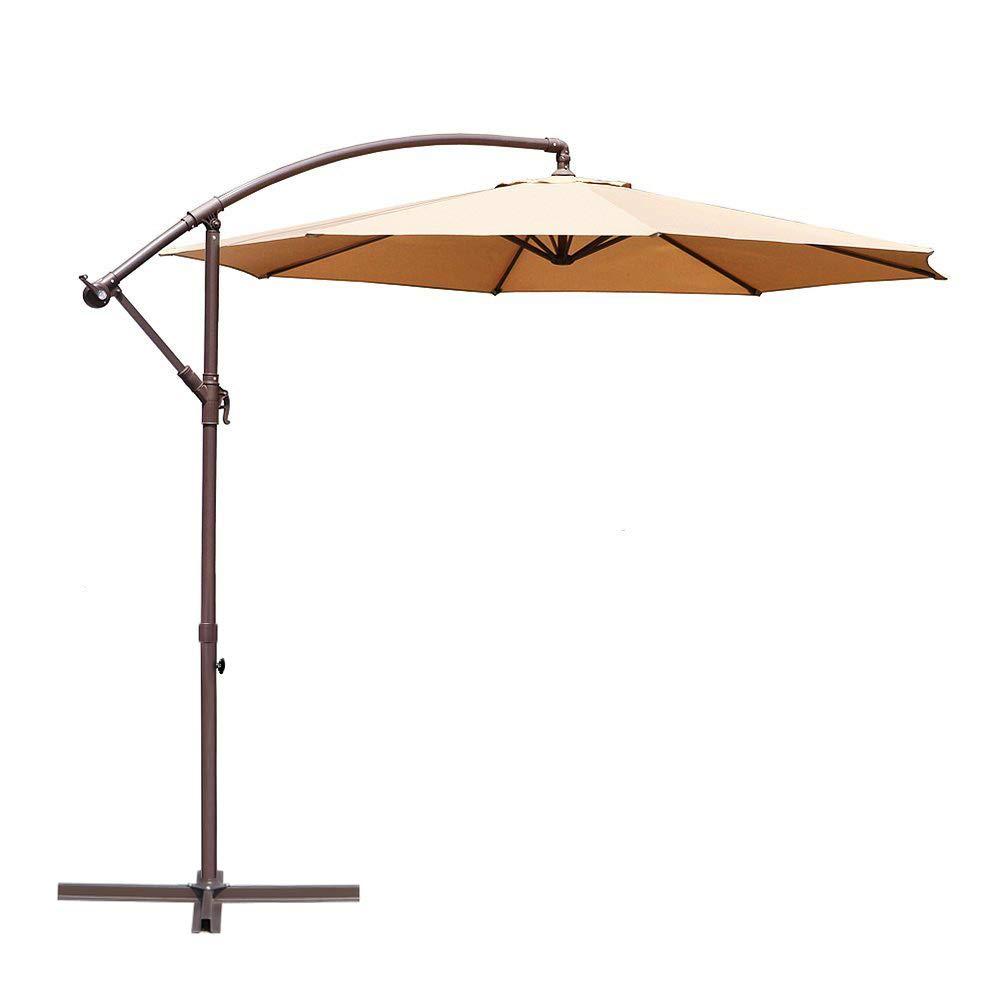 10ft Nude Steel Octagon Cantilever Side Post Umbrella
