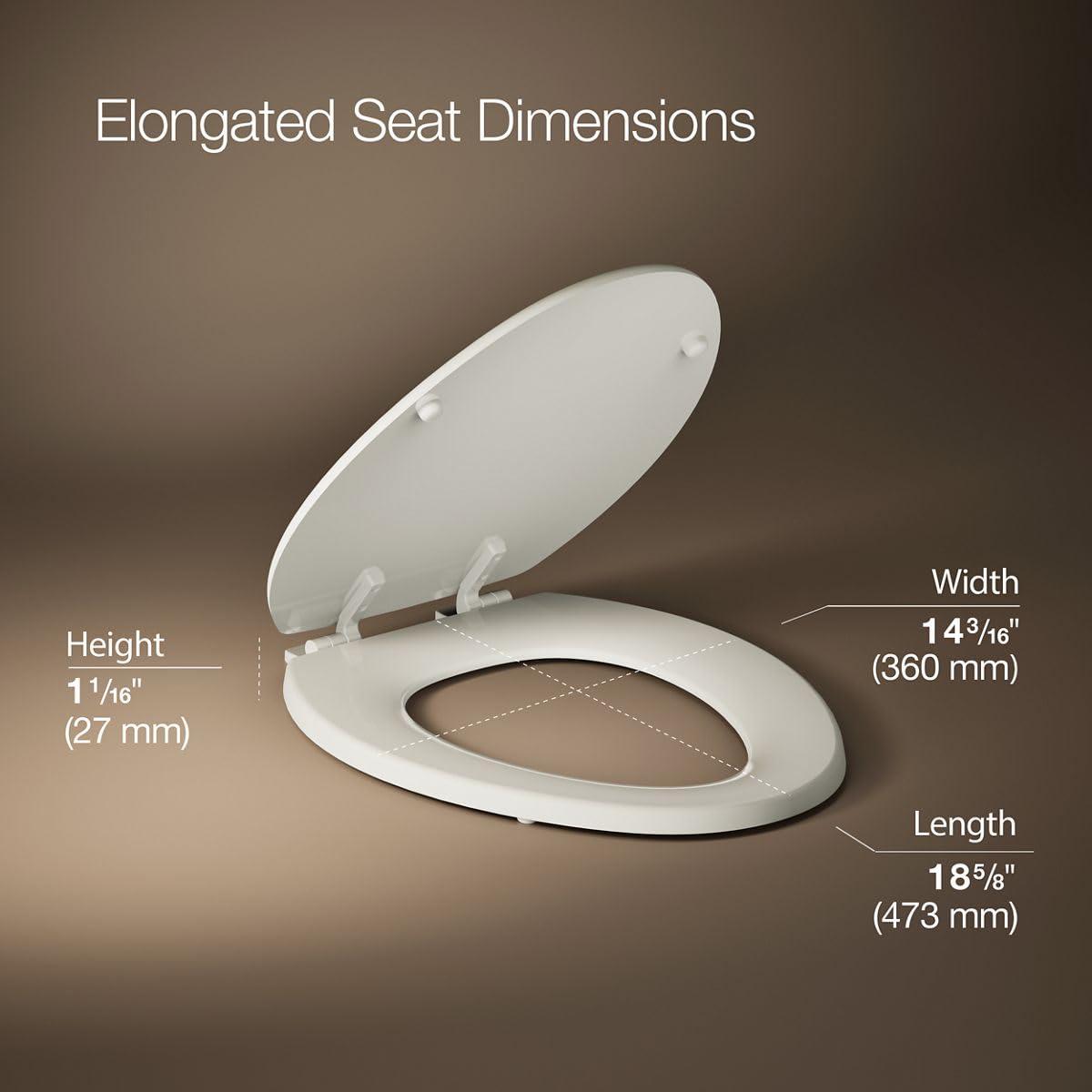 Stonewood Compression-Molded Wood Toilet Seat with Color-Matched Plastic Hinges