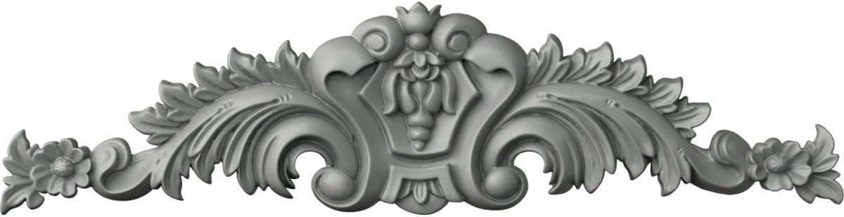 Medium Gray Polyurethane Scroll Center Applique