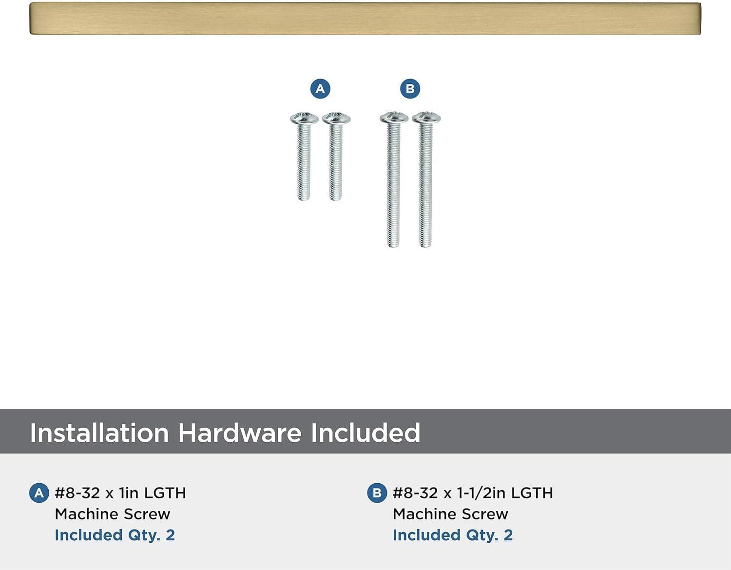 Monument 7-9/16 inch (192mm) Center-to-Center Polished Nickel Cabinet Pull