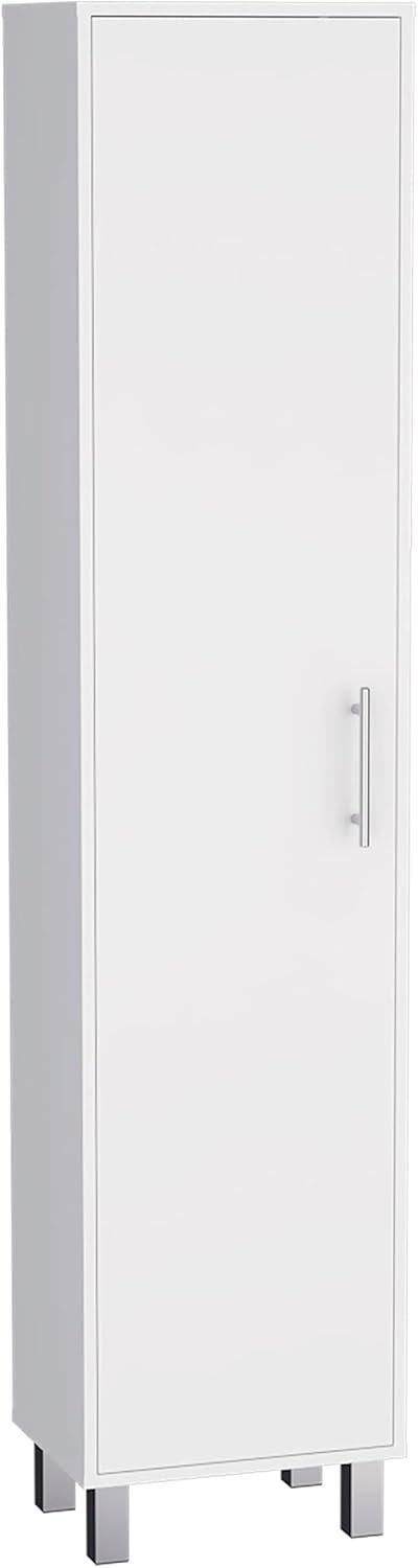 Depot E-Shop 70.8H" Tall Narrow Storage Cabinet with 5-Tier Shelf, 3 Broom Hangers and Metal hardware