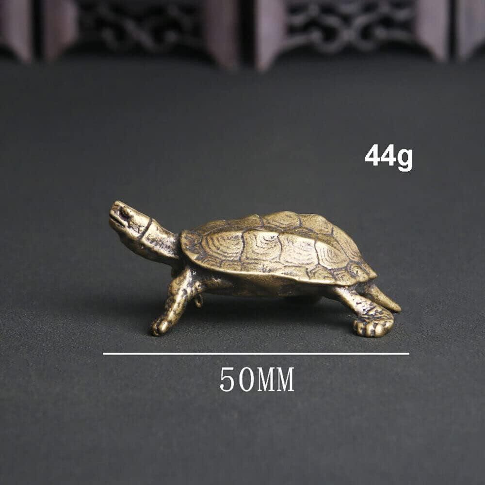 TEAMWILL 1PC Brass Vintage Turtle Figurine Statue Home Ornaments Animal Figurines Gift US